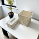 Set of Straw Trash Can & Tissue Box
